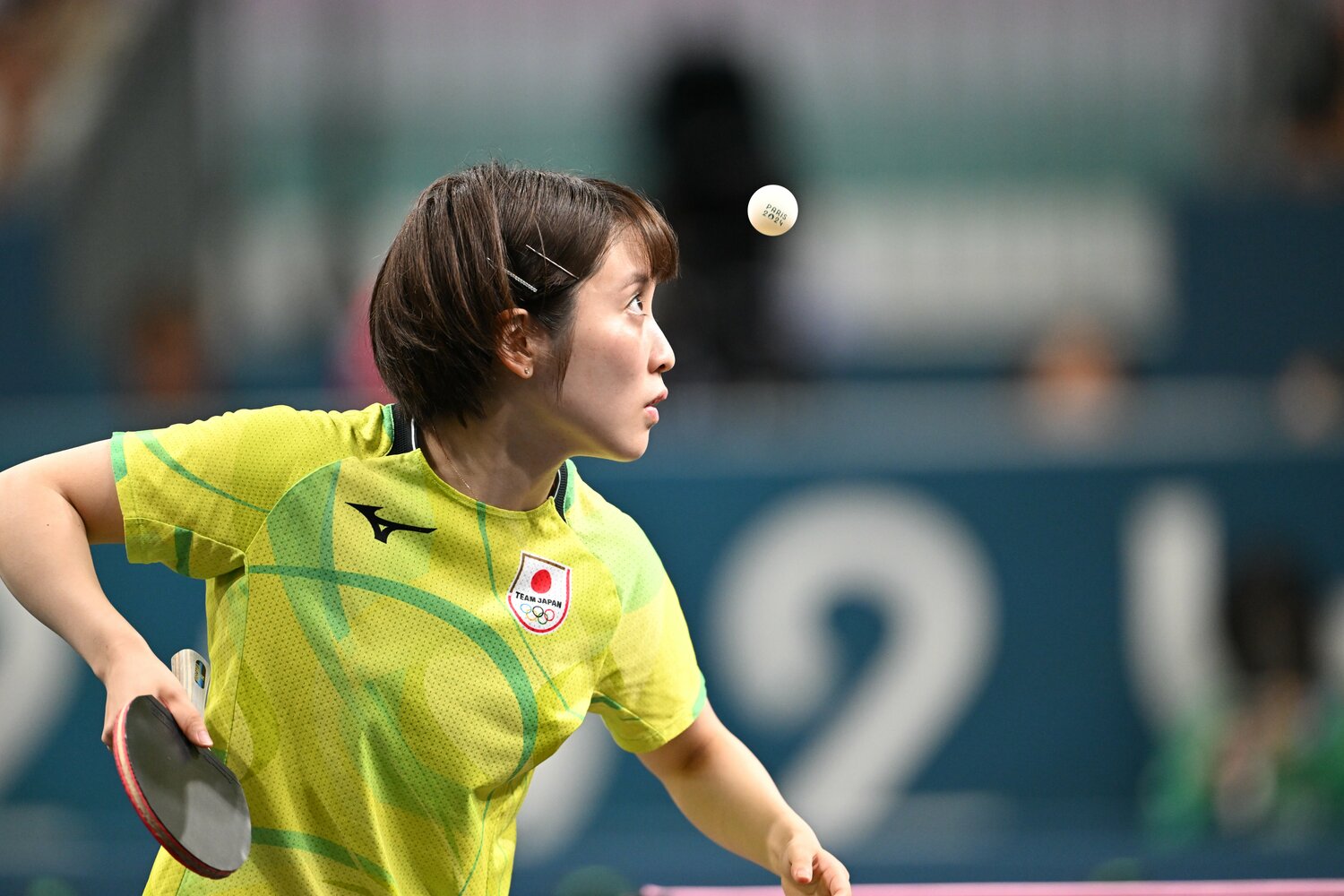 女子シングルスでは壮絶な激闘となった準々決勝で、韓国のシン・ユビンに惜敗した平野美宇　©︎Kaoru Watanabe/JMPA