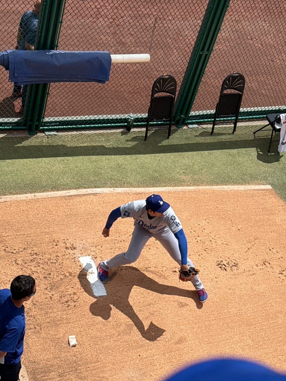 大谷の投球練習　©Naoyuki Yanagihara