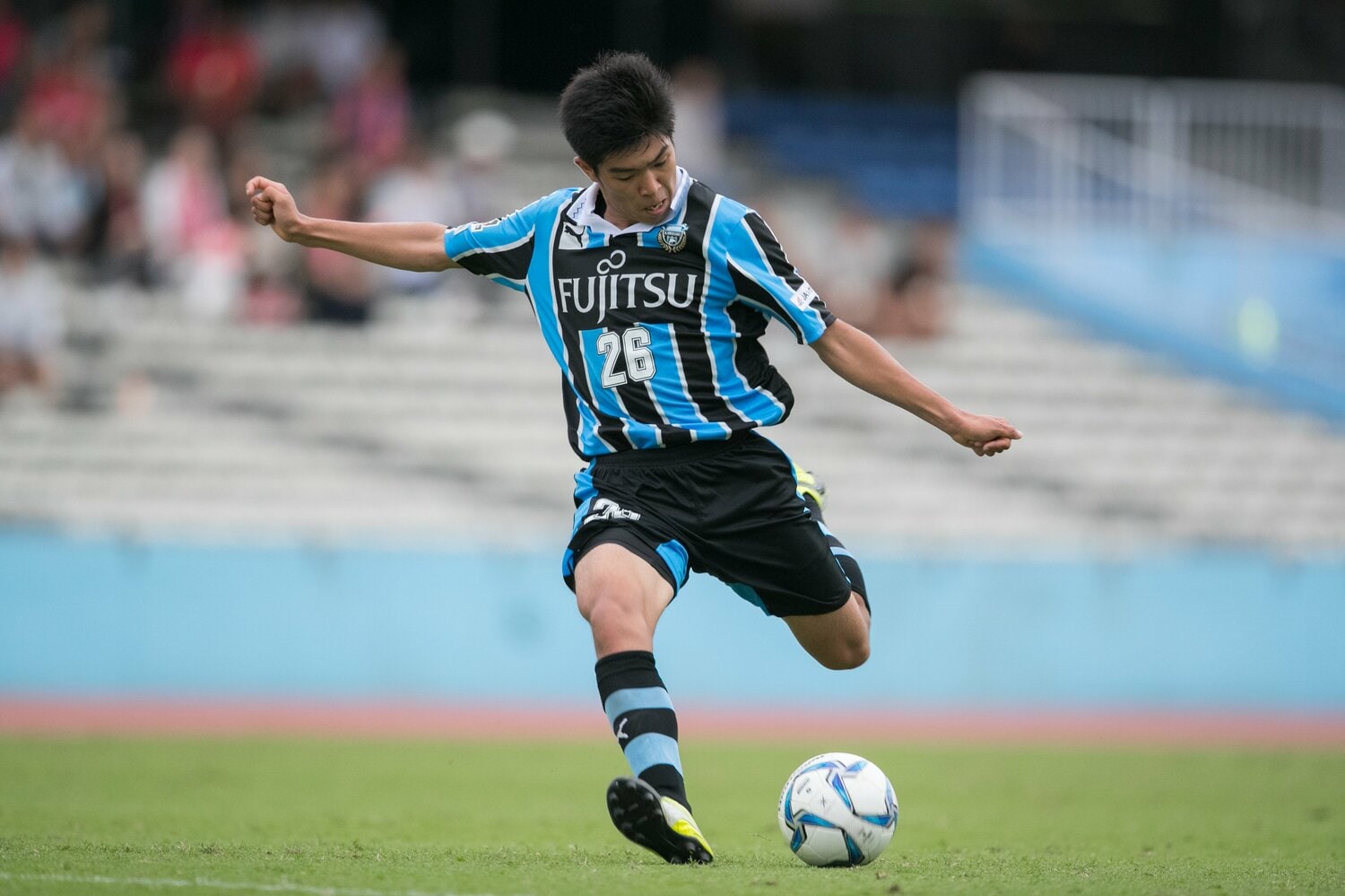 U-18時代の宮代大聖。高校3年生の4月にプロ契約を結ぶほどの逸材だった　©KAWASAKI FRONTALE