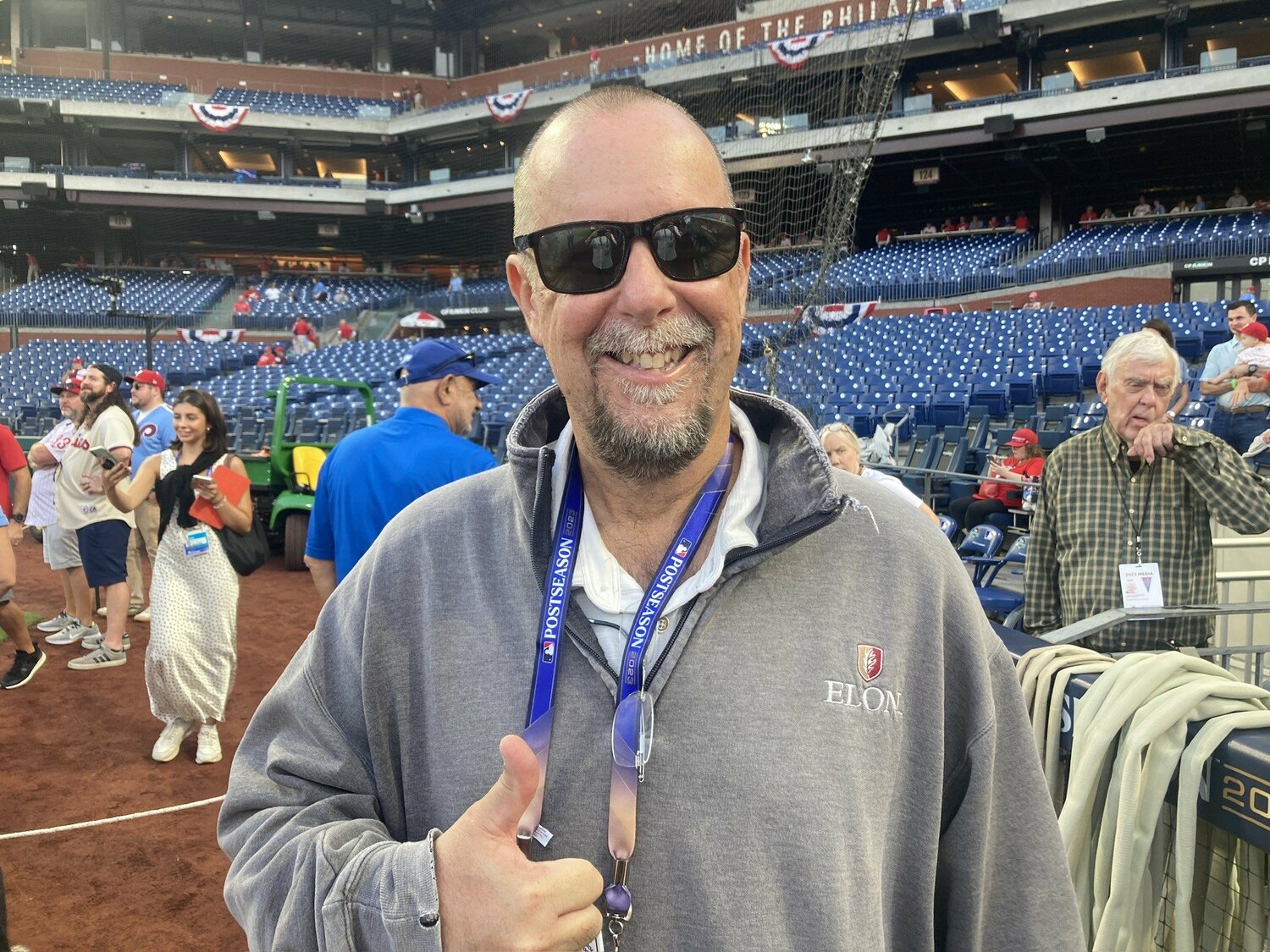 吉田正尚の1年目を振り返ったロブ・ブラッドフォード記者（筆者撮影）