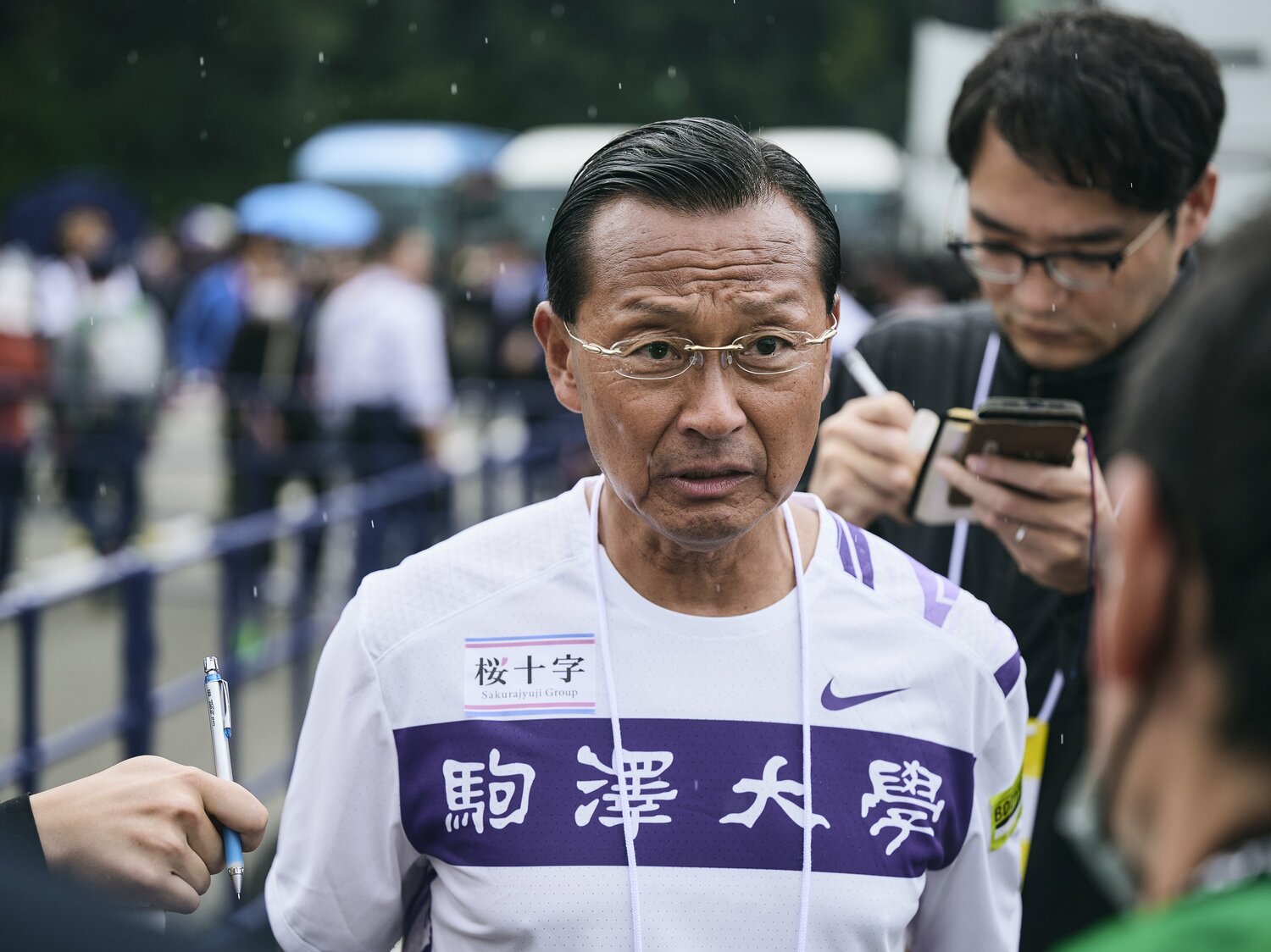 全日本大学駅伝のレース後の大八木総監督　©Yuki Suenaga