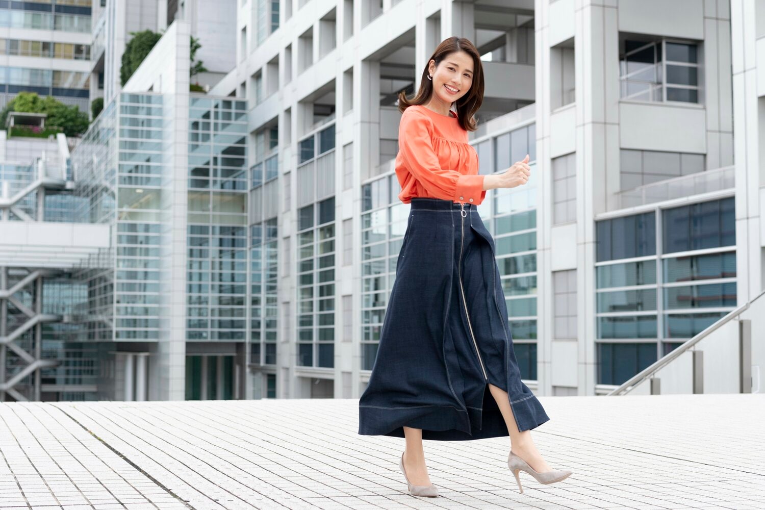 フジテレビアナウンサーの永島優美さん。『めざましテレビ』の7代目メーンキャスターを6年半務めて、昨年卒業。現在は『めざまし8』初代メーンキャスターをはじめ、アスリートの素顔に迫るトーク番組『ジャンクSPORTS』を担当している。今回はそんな永島アナのルーツに迫るロングインタビュー ©Miki Fukano