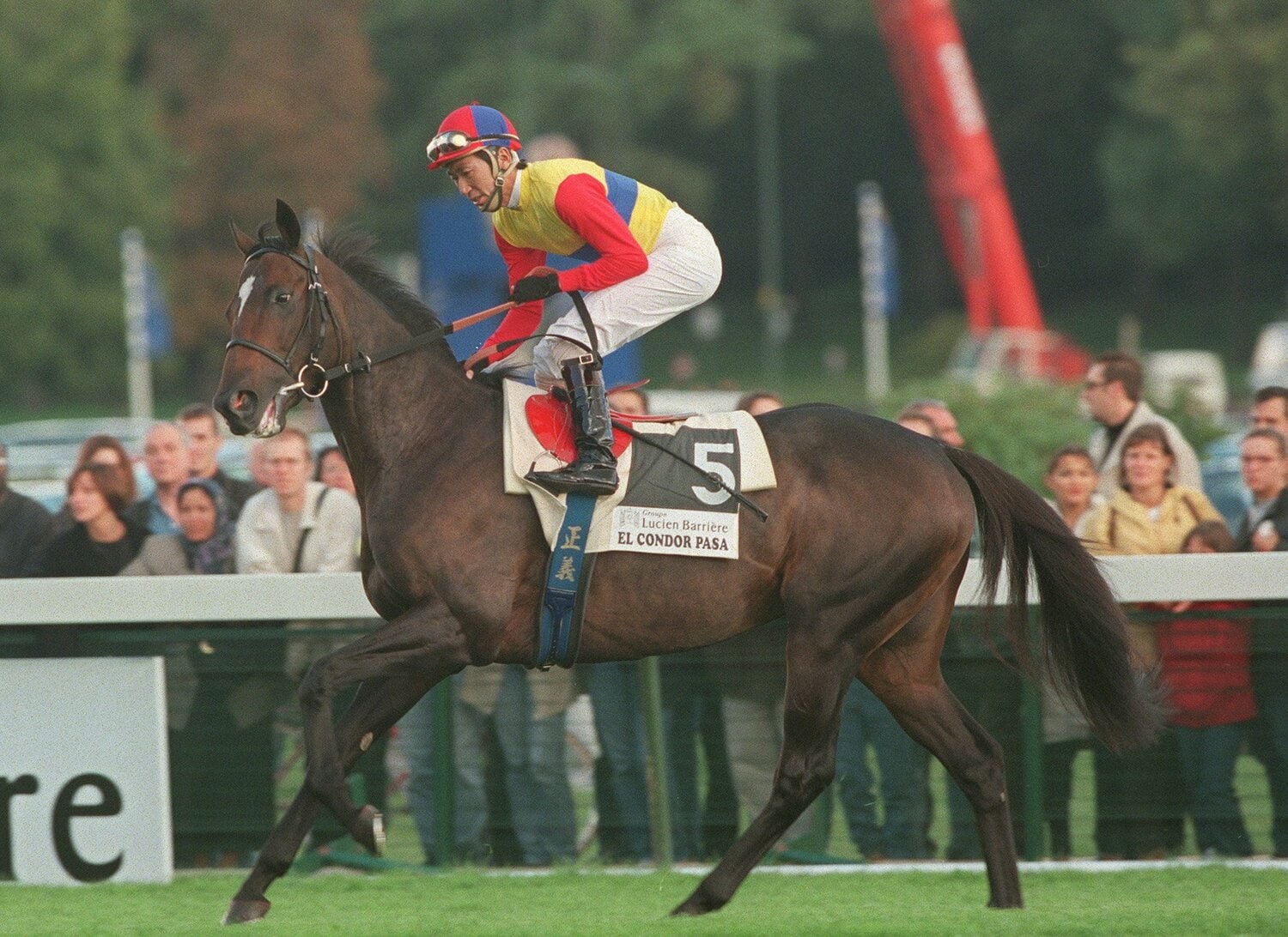 1999年の凱旋門賞でモンジューから半馬身差の2着に入ったエルコンドルパサー　©AFP/JIJI PRESS