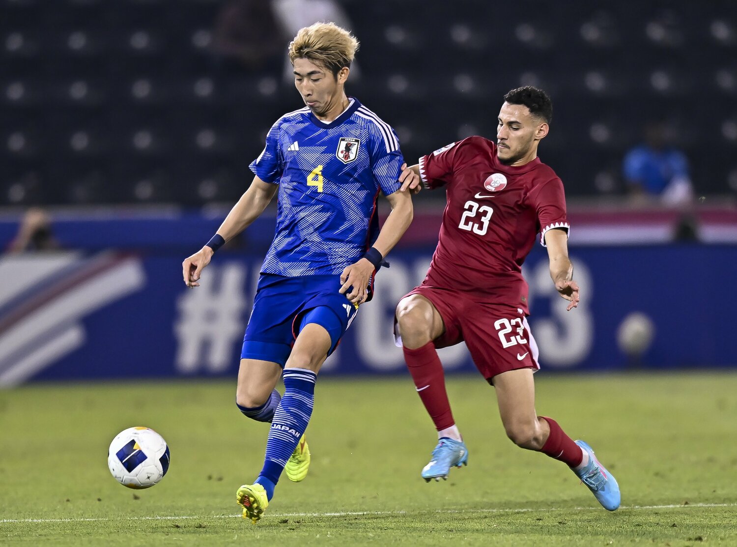 U-23アジアカップ、カタール戦。関根は「限界以上のものが出せた」という ©Getty Images