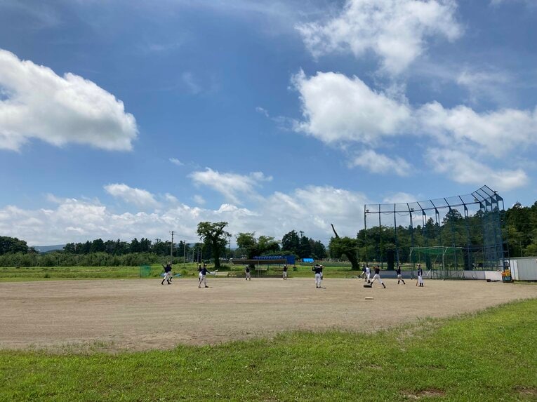 加美農業の練習グラウンド