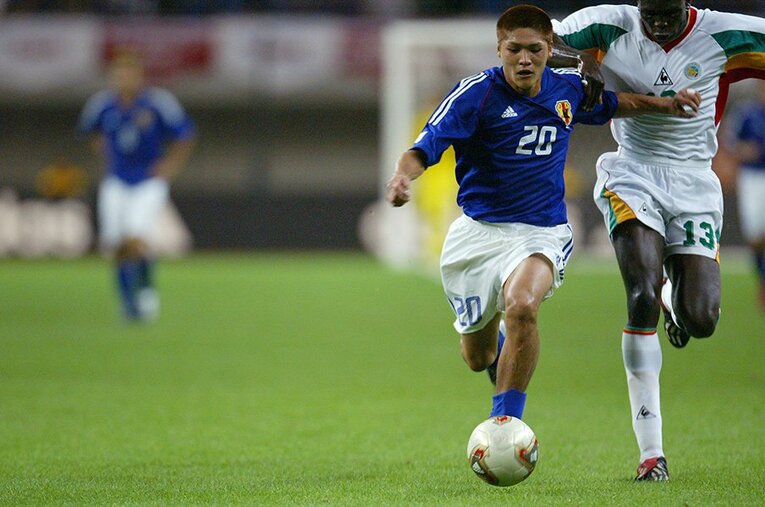 2002年の大久保嘉人　©Sports Graphic Number