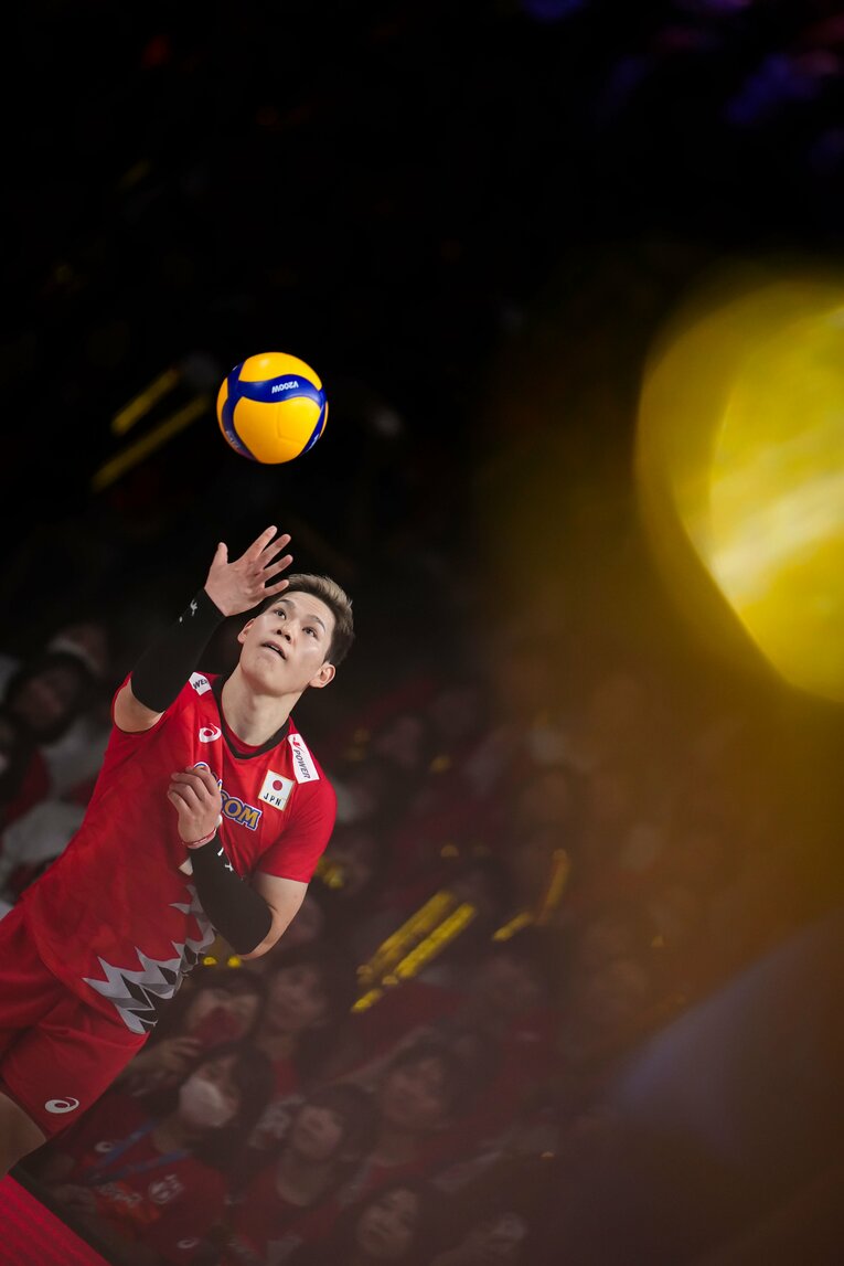 西田有志（VNLドイツ戦）　©︎Volleyball World