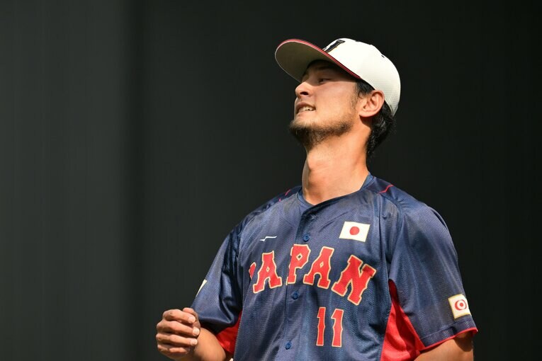 WBCキャンプ2日目、ブルペンで投球するダルビッシュ　©︎Hideki Sugiyama