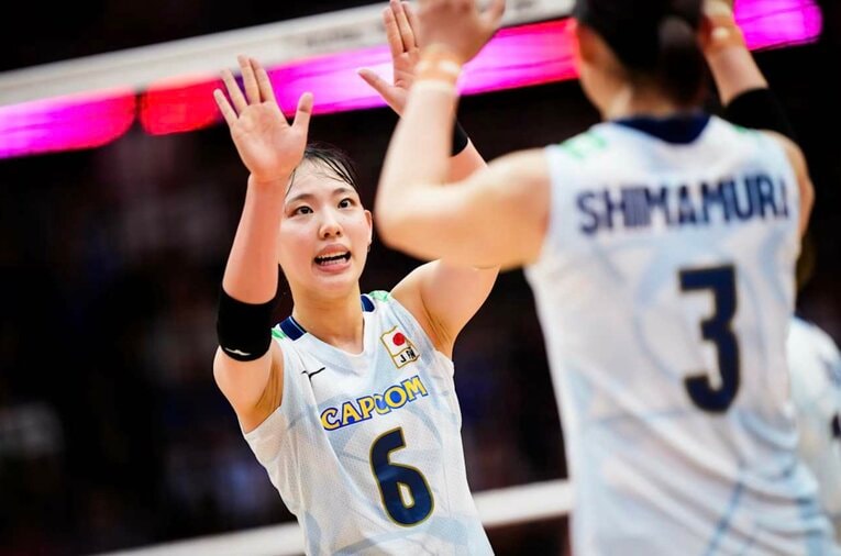 関菜々巳（2025年世界選手権・タイ戦）　©︎Volleyball World