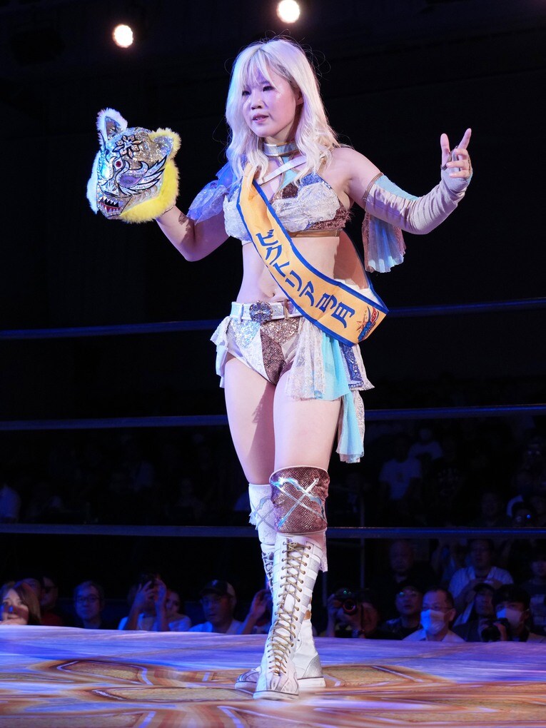 ドリームスターGP決勝のリングに立ったビクトリア弓月　©Essei Hara