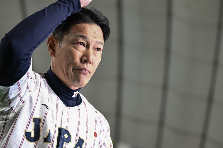 牧の活躍を「狙い通り」と語った井端監督　©Nanae Suzuki