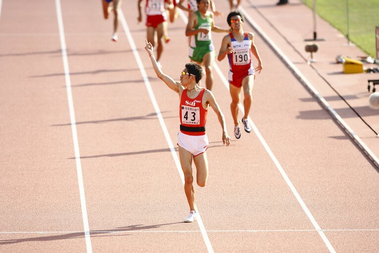 日本選手権男子1500mに出場した上野裕一郎　©Tamon Matsuzono