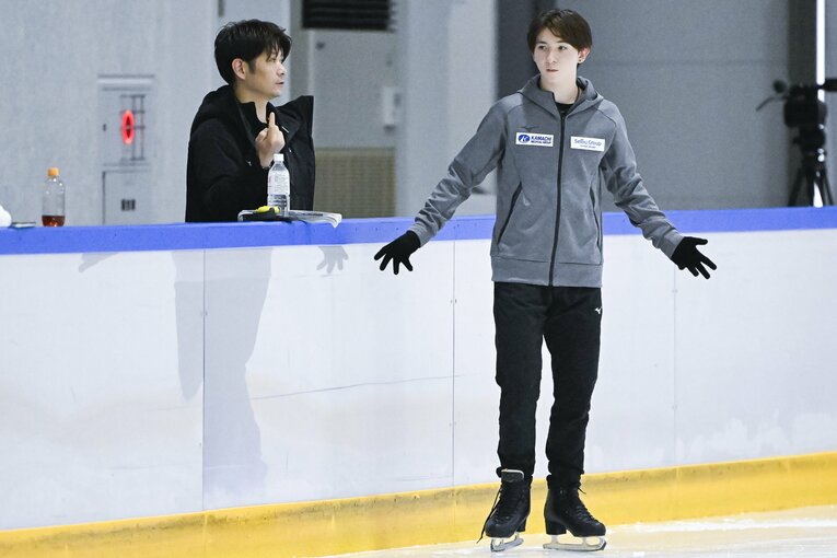 今季よりシニアに参戦するフィギュアジュニア世界王者の中田璃士（17歳）。関西アイスアリーナでの全日本強化合宿にて