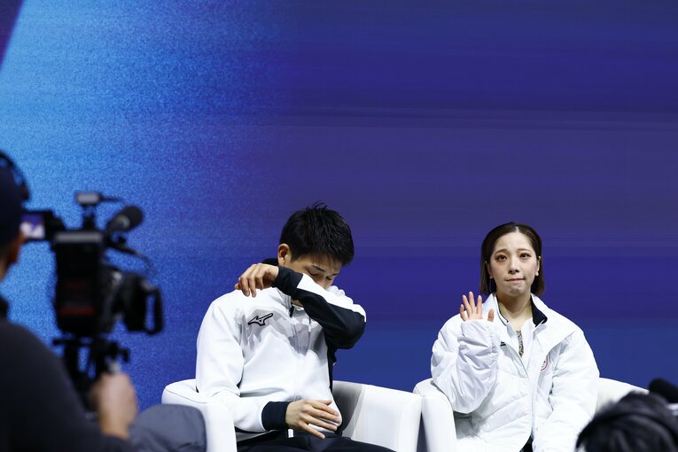 【個人戦ペアのフリー】演技後の涙　©Sunao Noto