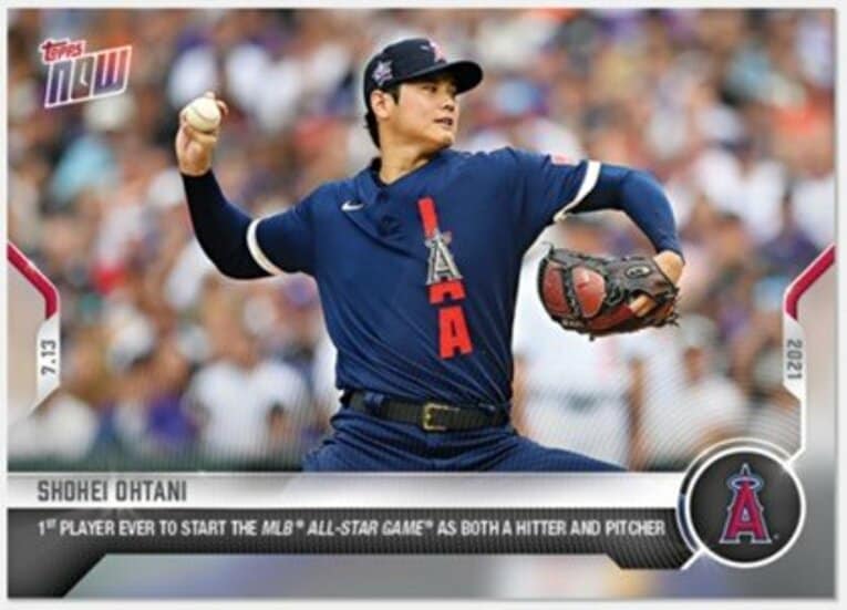 ※TOPPS社 Topps Now 24時間限定発売カード。1枚10ドルの表・裏