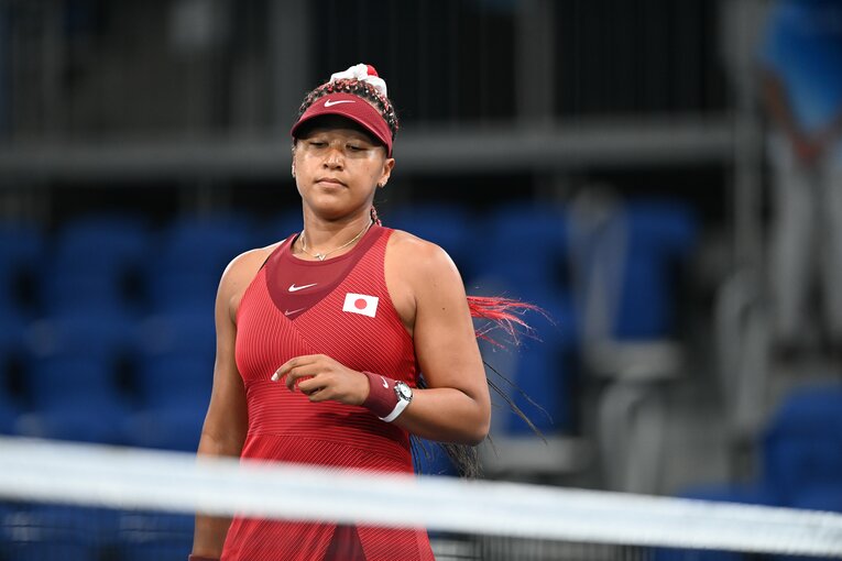 東京五輪ではユニークなヘアスタイルを見せた大坂　©Naoya Sanuki/JMPA