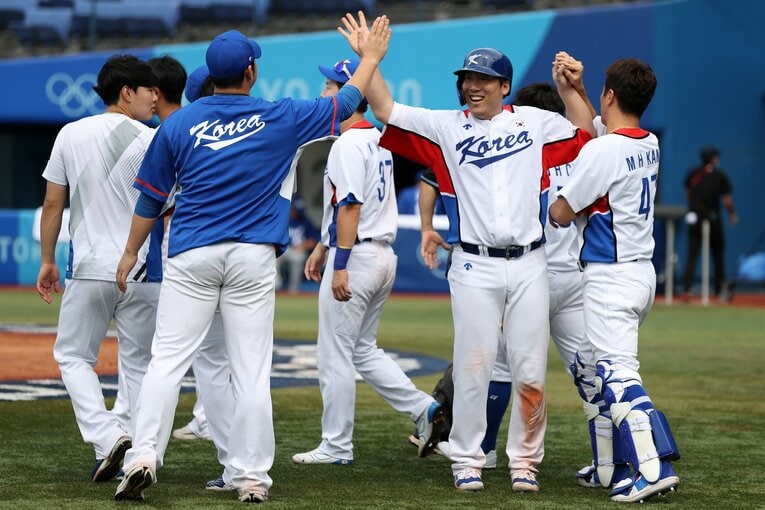 猛打が爆発して4強進出を決めた韓国©Getty Images