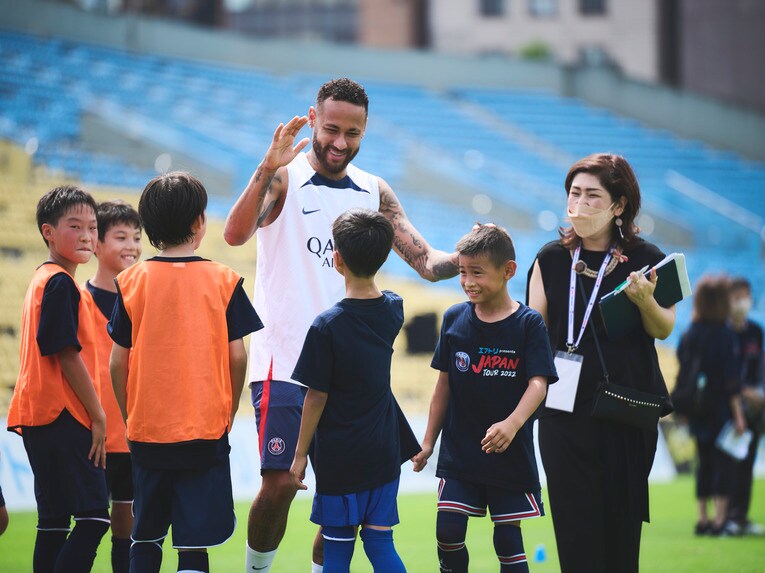 18日、キッズサッカークリニック　©Yuki Suenaga