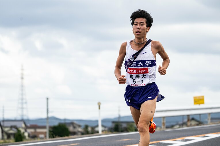 3区を走った田澤　©Nanae Suzuki