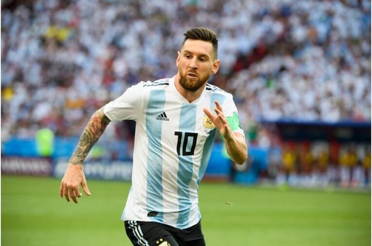 2018年W杯ロシア大会でのメッシ ／ photograph by JMPA