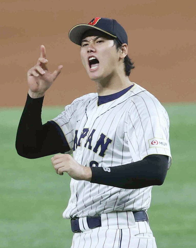 WBC決勝戦、ゲームセットの瞬間の表情　©JIJI PRESS