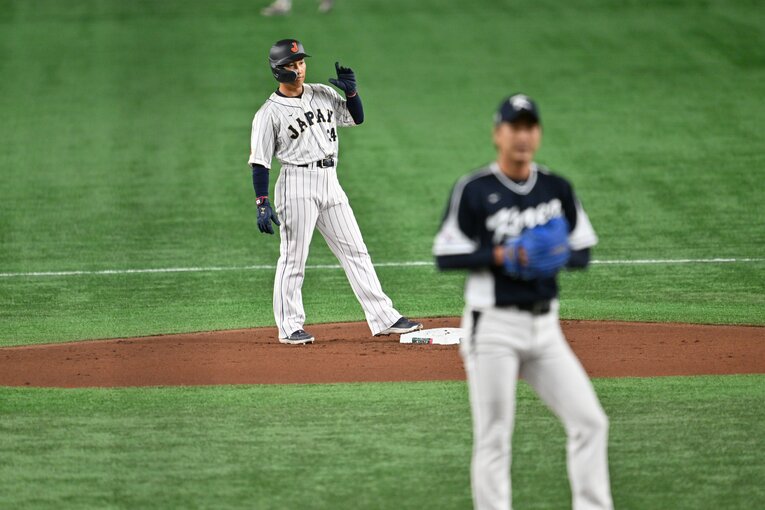 金廣鉉を吉田正尚ら侍打線が再び打ち砕いた　©Naoya Sanuki