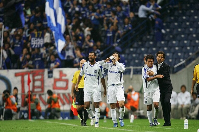 2006、07年と屈してきた浦和にリベンジ。西野ガンバは2008年ACL準決勝で大入りの埼玉スタジアムを黙らせることに成功した。 ／ photograph by AFLO