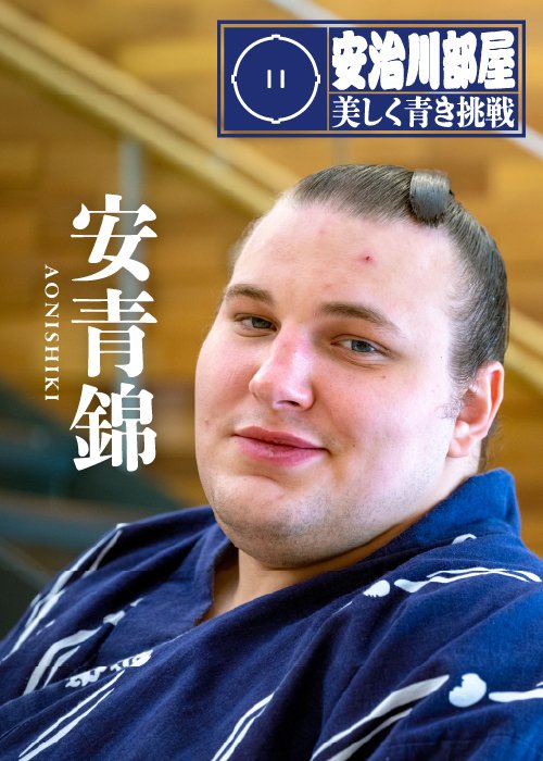 名古屋場所の優勝直後、インタビューに応じた安青錦