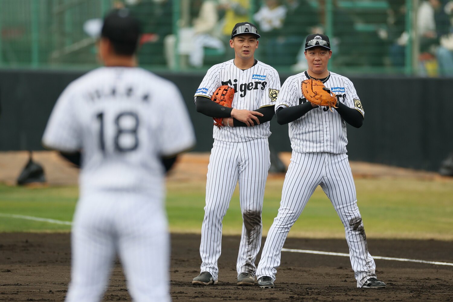 一軍でのブレイクが待たれる井上広大（2025年2月）©︎JIJI PRESS