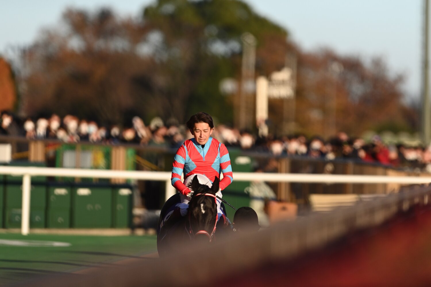多くのファンに見守られ、最後のレースを終えたコントレイルと福永祐一