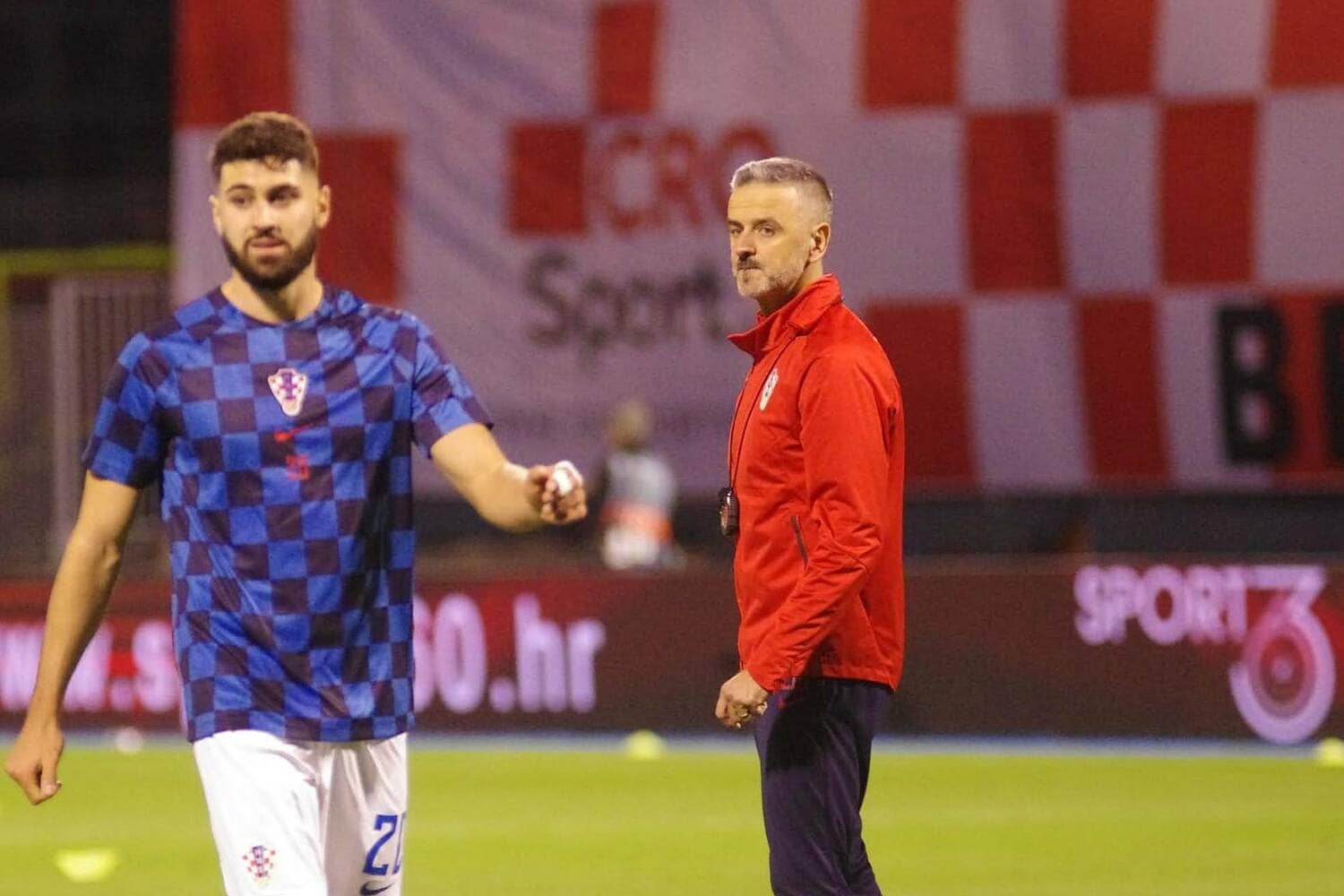 クロアチア代表のコンディショニングコーチを務めるルカ・ミラノビッチ(右)。日本とも縁のある人物だ ©Yasuyuki Nagatsuka