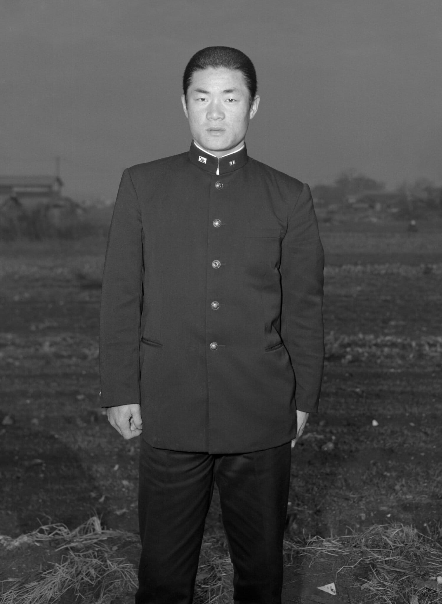 1959年に東映フライヤーズに入団した張本勲。写真はその前年、浪華商業高校の制服で ©KYODO