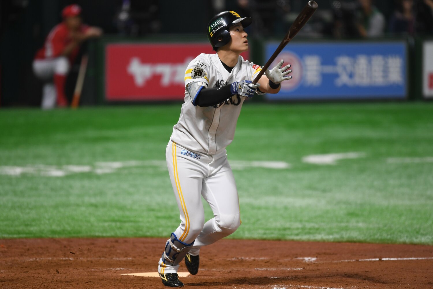 右投げ左打ちの外野手・上林誠知　©Naoya Sanuki