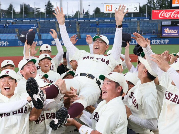 早大“7季ぶり六大学制覇”のウラに異色の「ピアニスト遊撃手」の存在あり…「偏差値75」全国屈指の超進学校出身・山縣秀(22歳)とは何者か?<Number Web> photograph by JIJI PRESS