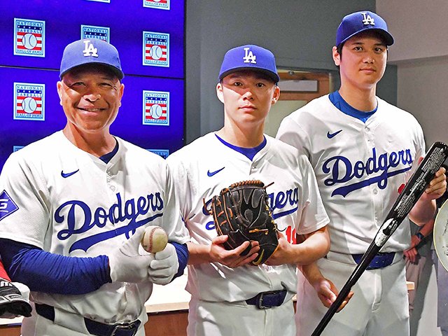 ドジャース デーブ・ロバーツ サインボール 大谷翔平 MLB 日本開幕