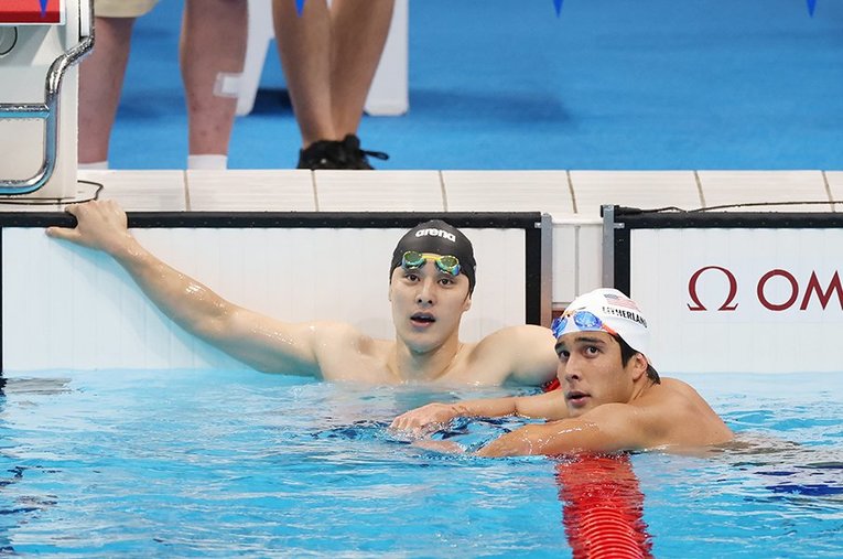 400m個人メドレー予選で途中まで先頭を泳いでいた瀬戸大也だったが自由形で失速。まさかの敗退に本人も驚きを隠さなかった ／ photograph by Getty Images