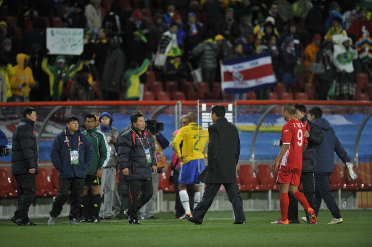 2010南アフリカワールドカップ、ブラジル戦にて　©Takuya Sugiyama/JMPA