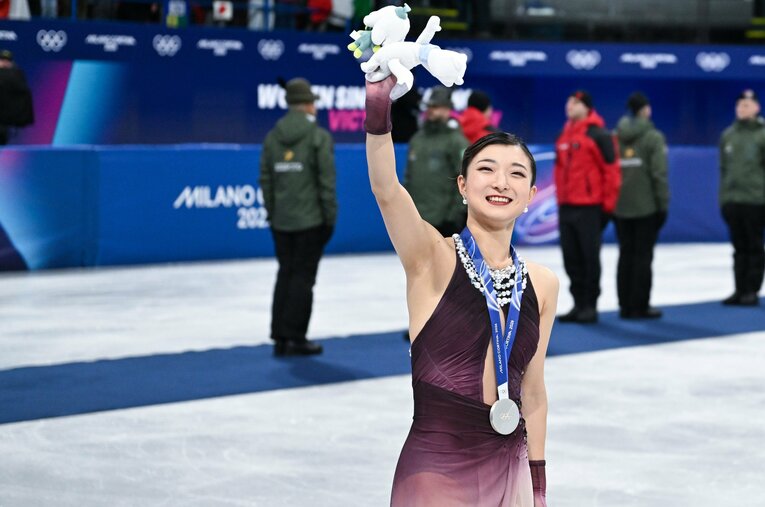 3度目にして最後の五輪で坂本花織は団体戦と個人戦で2つの銀メダルを獲得した ／ photograph by Asami Enomoto / JMPA