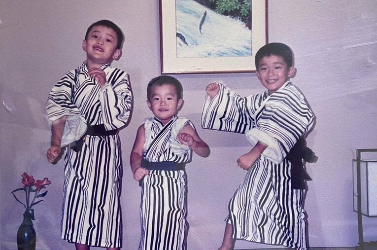 深津三兄弟（本人提供）