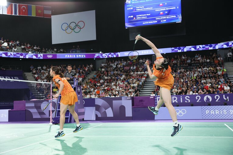 マレーシアのペアとの3位決定戦　©Ryosuke Menju/JMPA