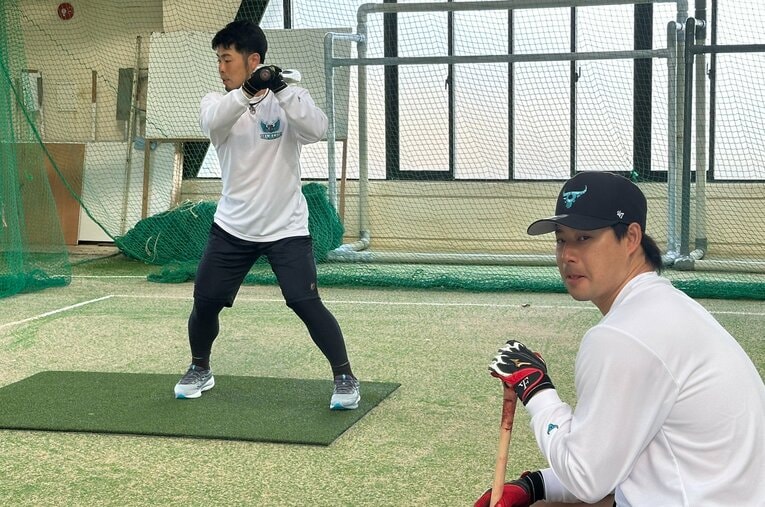 同い年の天才打者との自主トレは刺激になることばかりだ　©︎Chiba Lotte Marines