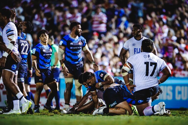 難敵フィジーを相手に劇的な逆転勝利を収めたフィジー戦　©Kiichi Matsumoto