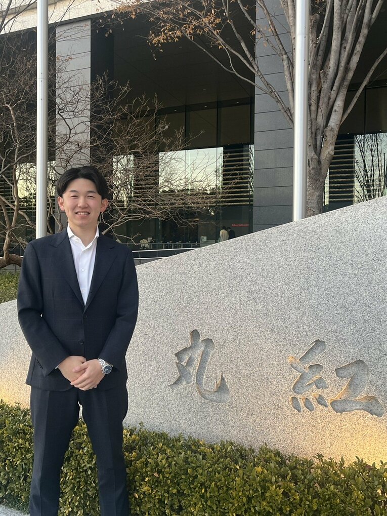 24歳になった大阪桐蔭「黄金世代」の青地。いまは商社マンとして日々奮闘する／本人提供