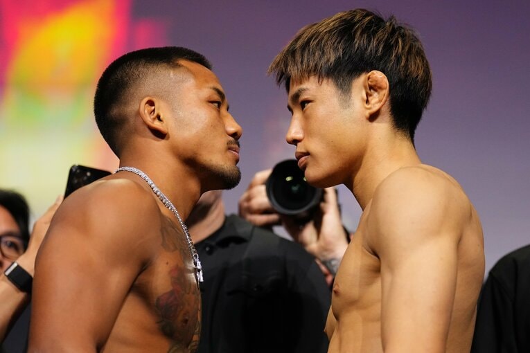 ジョシュア・ヴァンと平良達郎のフェイスオフ　©Zuffa LLC/UFC