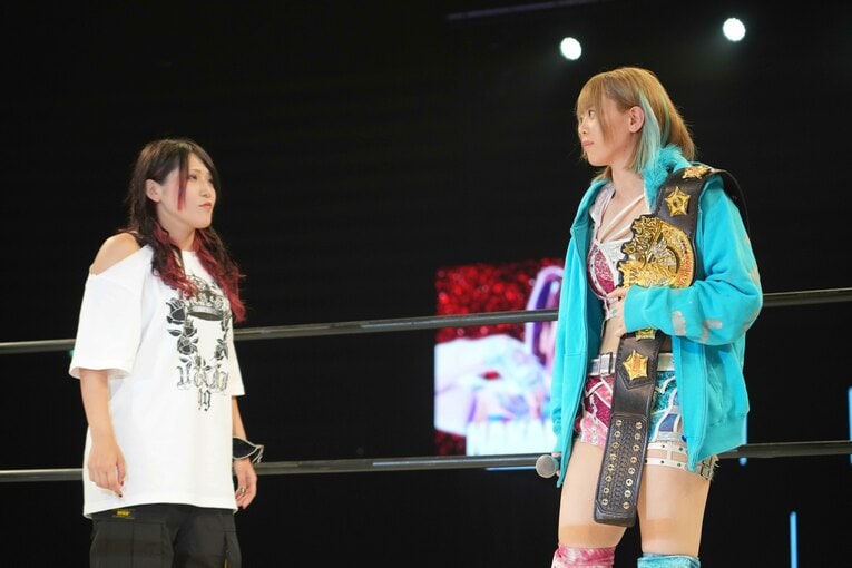 岩谷麻優の持つIWGP女子王座への挑戦を表明した林下詩美