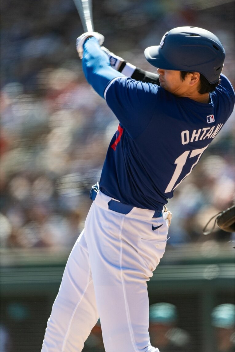 Numberカメラマンのオリジナル撮影「2024ドジャースキャンプ」での大谷（20枚超の18枚目）　©Nanae Suzuki