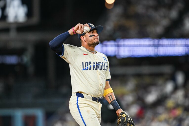 【テレビに映らないドジャース名場面】守備の名手としても知られるロハス（写真は右に続きます） ©Nanae Suzuki