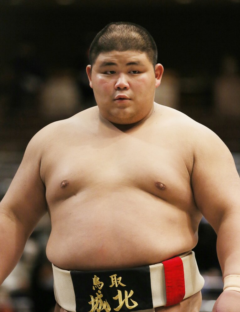 鳥取城北高時代の伯桜鵬（落合哲也）、2021年撮影。高校2年、3年のときに高校横綱になっている　©JIJI PRESS