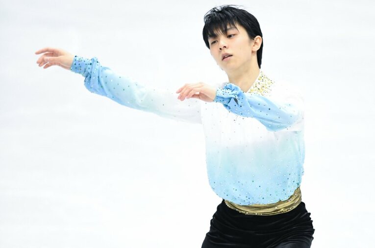 2020年の四大陸選手権、当初予定していなかったSP『バラード第1番』を使用した羽生結弦の演技 ／ photograph by Asami Enomoto
