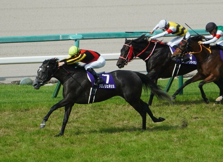 宝塚記念を見事に制したクロノジェネシスとルメール　©Satoshi Hiramatsu